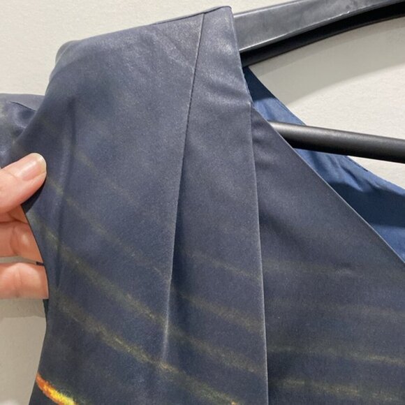 Karen Millen Modern Stripe Dress In Blue size 6 - Picture 14 of 16